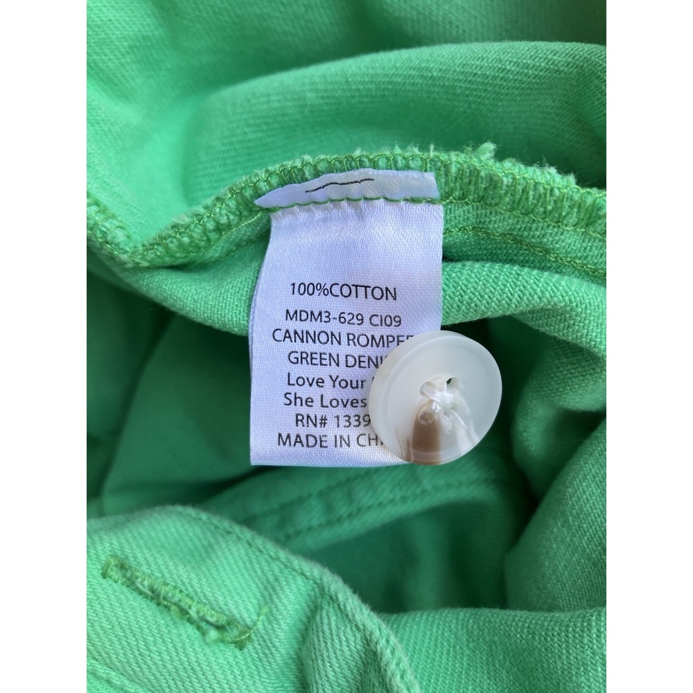 Show Me Your Mumu Cannon Romper Medium Green Denim Utility Shortall - Picture 9 of 9